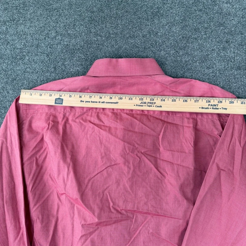 Banana Republic Shirt Mens 17 XL Pink Red Long Sleeve Button Up Cotton
